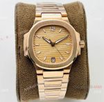 PFF Factory Patek Philippe Ladies-Nautilus Rose Gold 9015 Movement Copy Watch